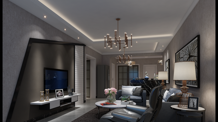 美達花園三室兩廳一衛(wèi)裝修案例